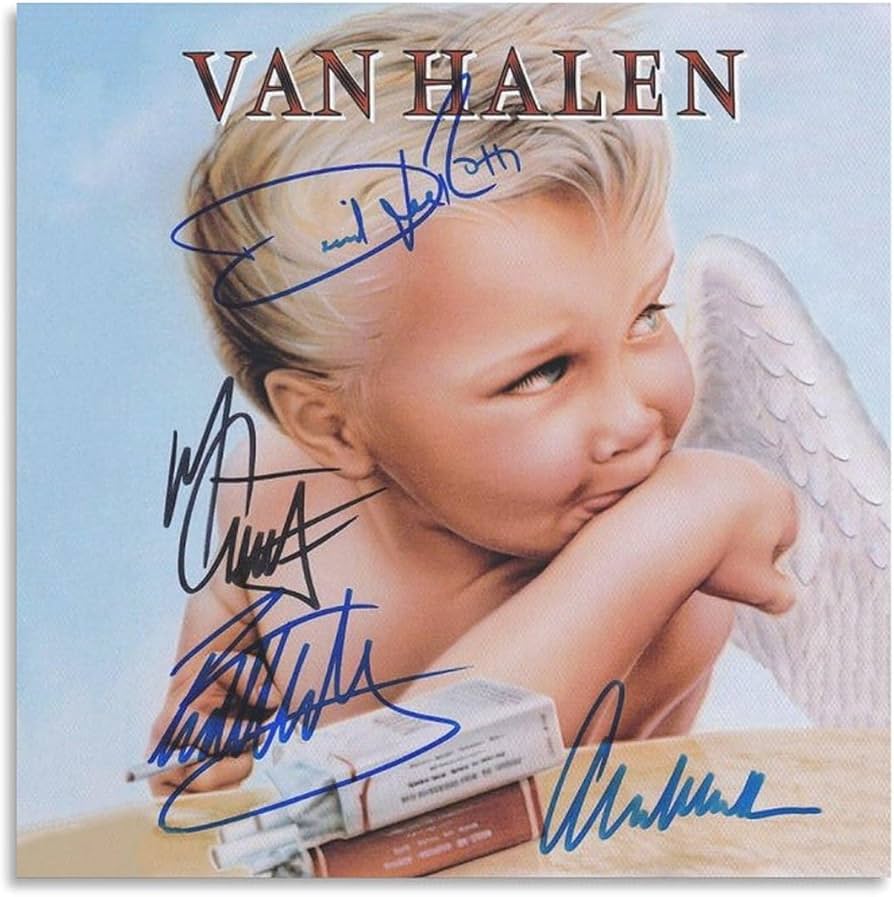 Amazon.co.jp: ヴァン・ヘイレン 直筆サイン入り ポスター キャンバス