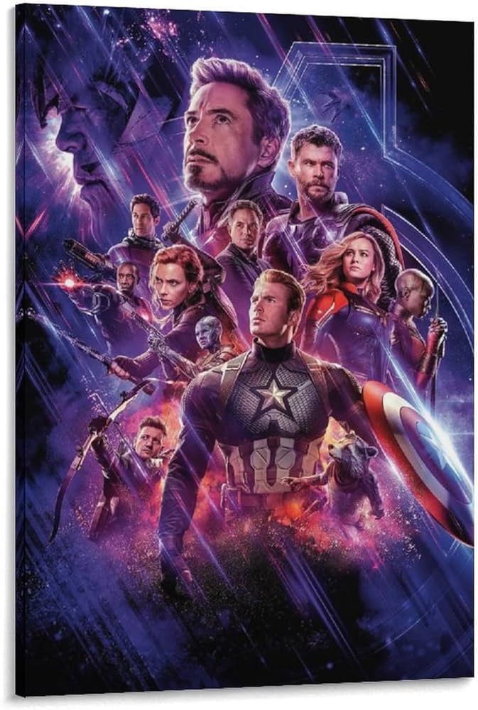 Amazon.co.jp: 映画ポスター アベンジャーズ キャンバスアートポスター