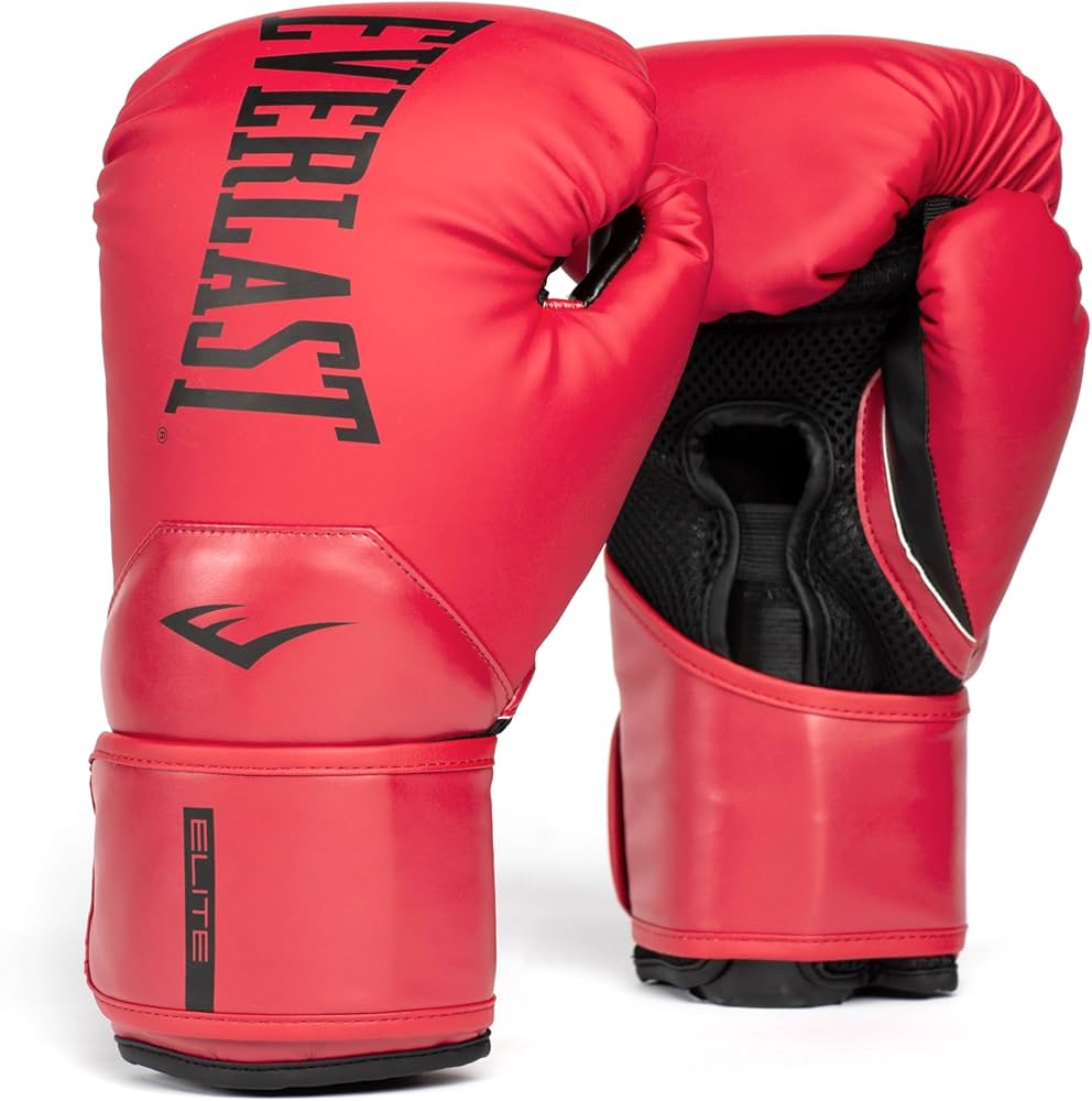 Amazon | Everlast Elite 2 Boxing Gloves (Red, 16oz) | Everlast