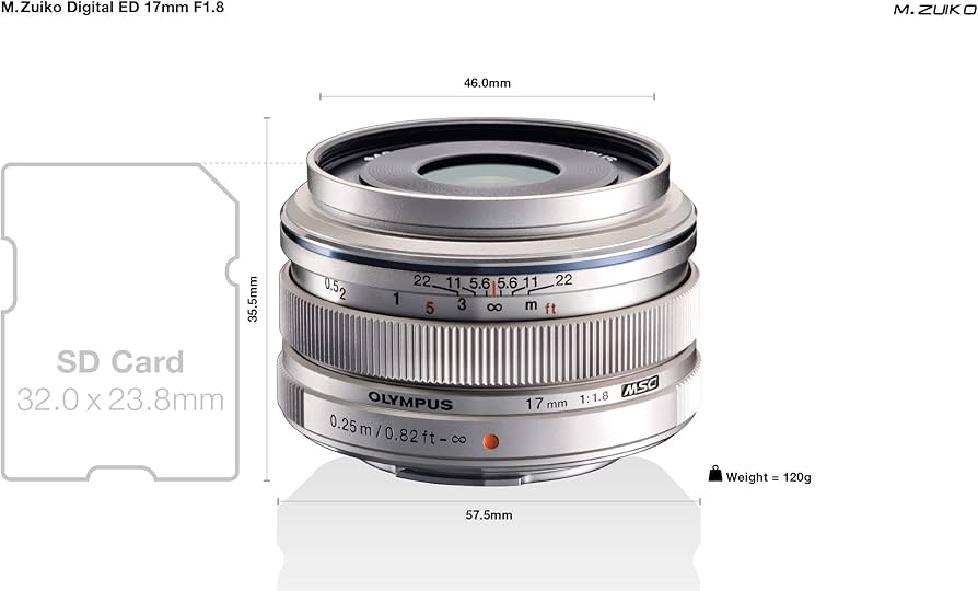 Amazon.com : OM SYSTEM Olympus M.Zuiko 17mm f1.8 (Silver) for OM