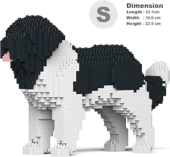 Amazon.com: JEKCA Newfoundland Dog 01S-M03 | Dog Plastic Building