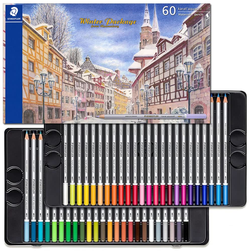 水彩色鉛筆】ステッドラー STAEDTLER karat 60色セット Amazon