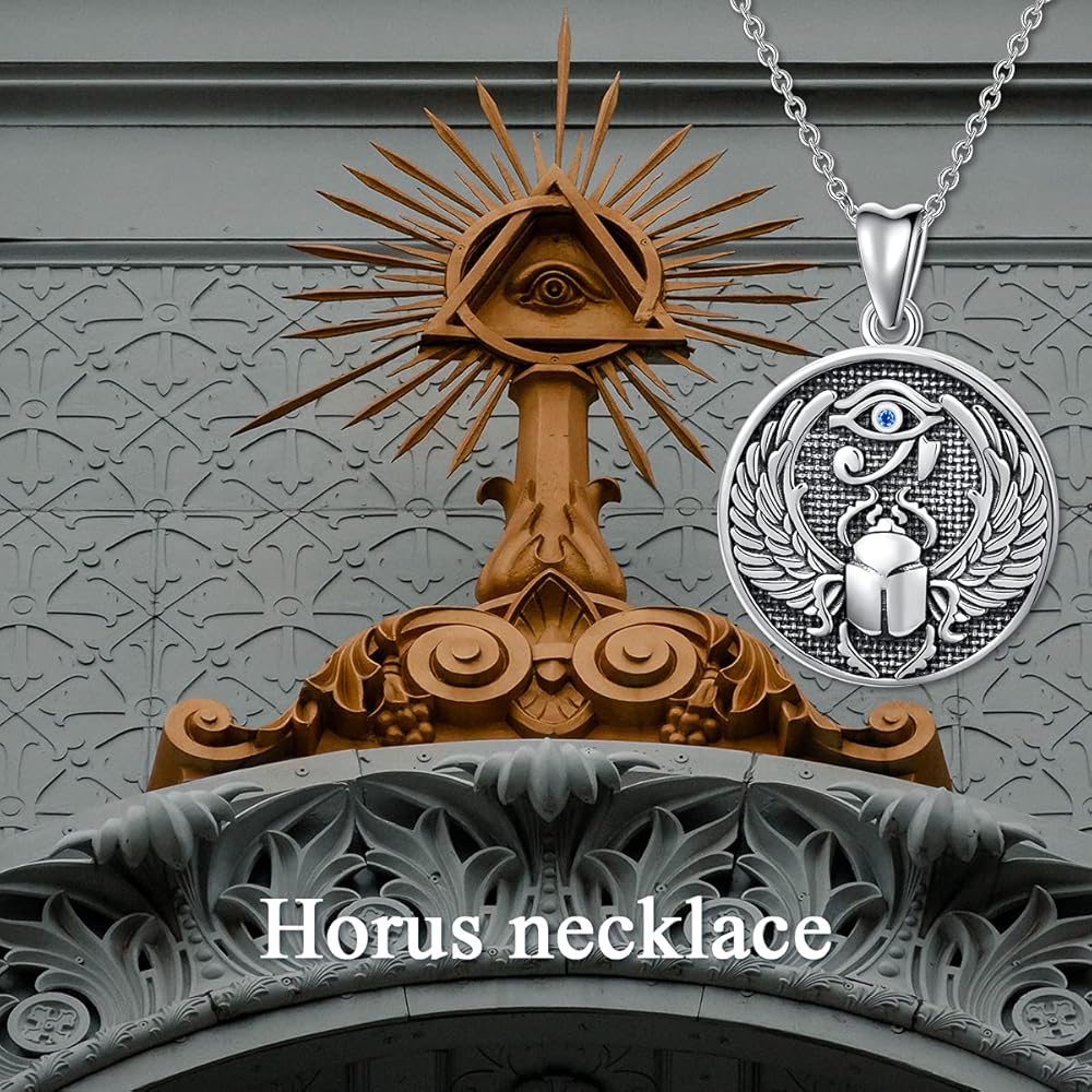 Amazon | PELOVNY ホルスの目ネックレス スカラベペンダント