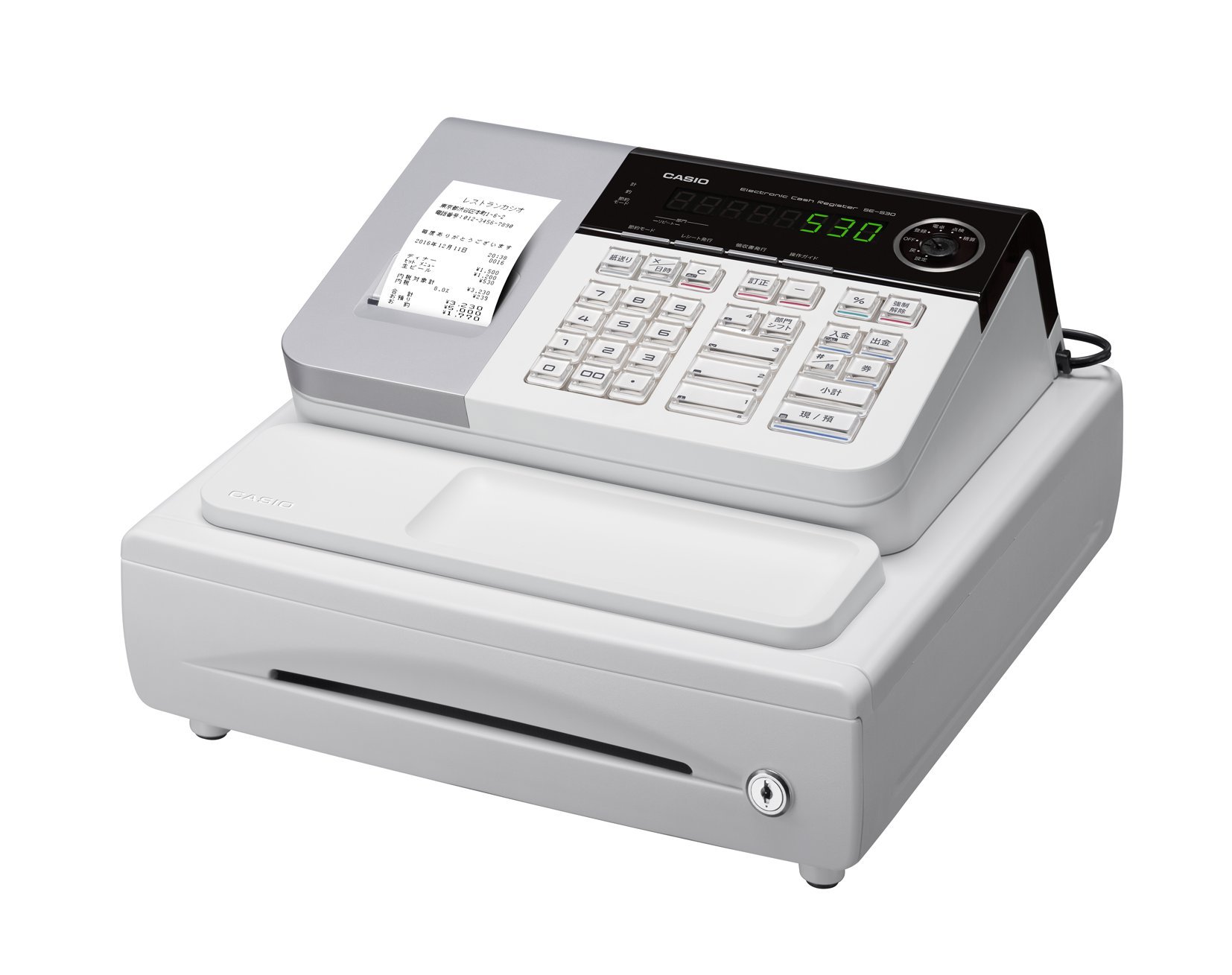 Amazon.co.jp: カシオ レジスター 8部門 小型ドロア SE-S30-WE