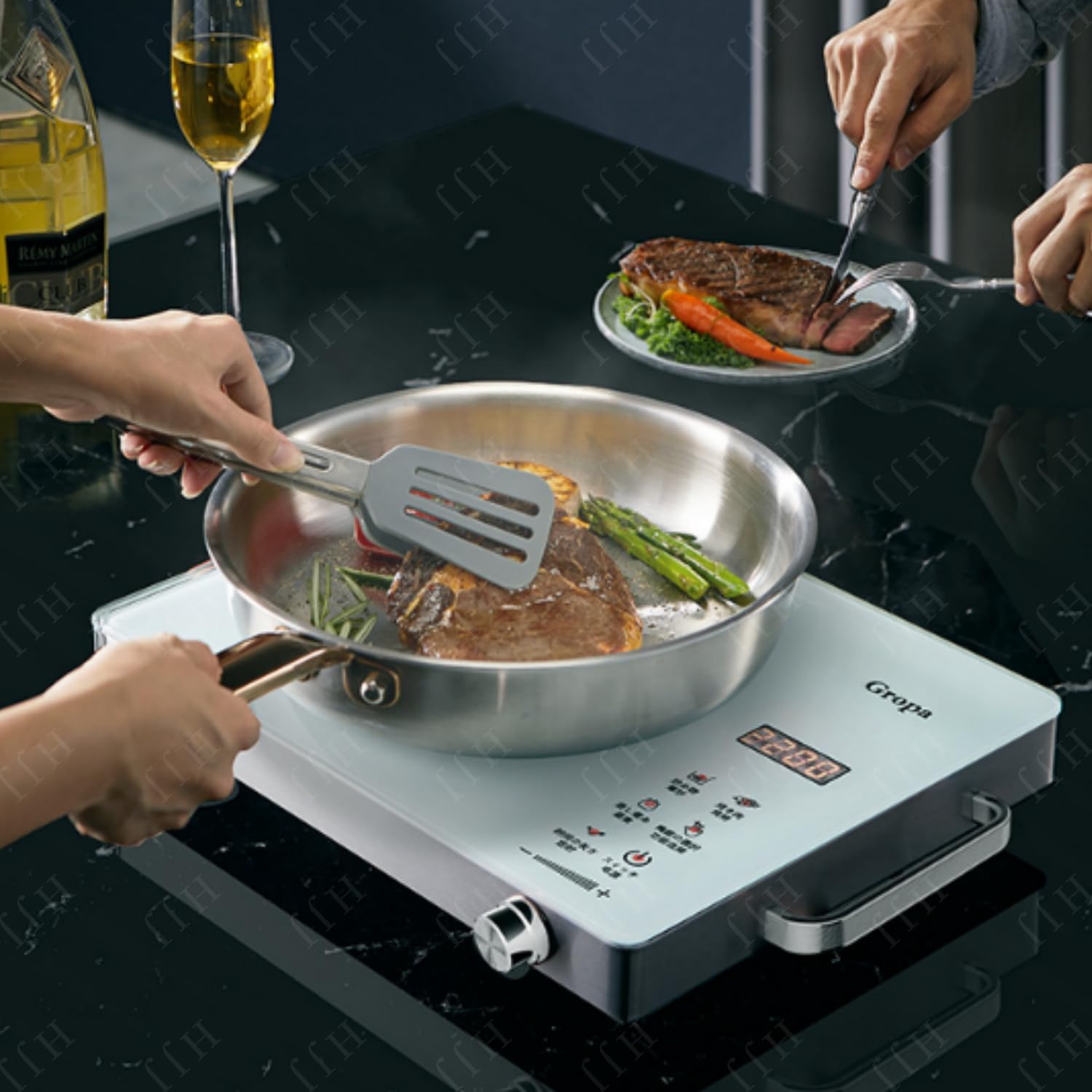 HJJセラミックコンロ、電気コンロ、10段階火力調節、110V、自立型