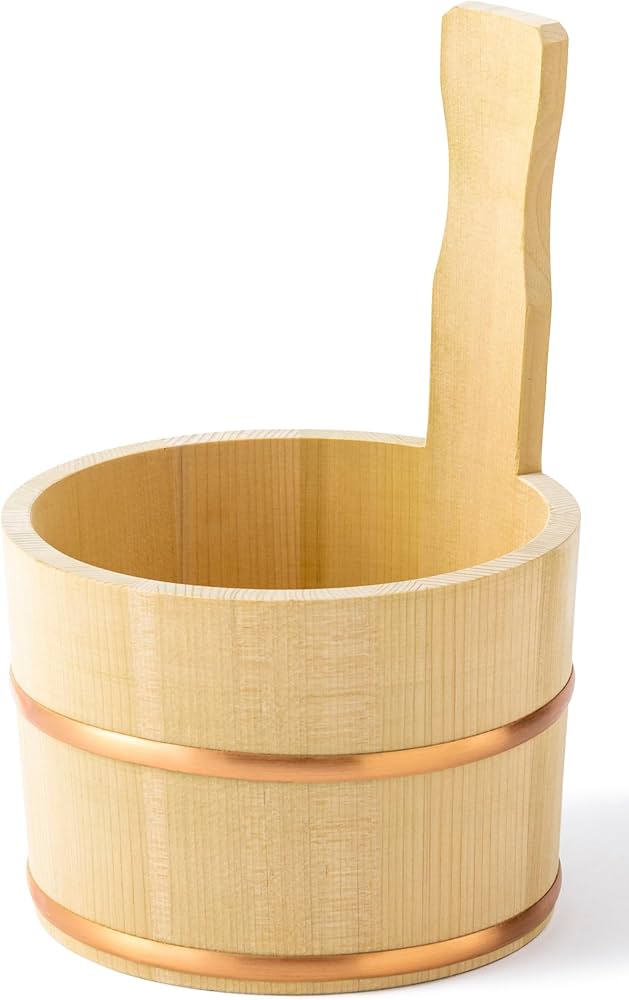 Amazon | 青森ひば 片手桶 湯桶 風呂桶 ヒバ 風呂おけ 木製 湯おけ