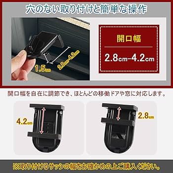 Amazon.co.jp: 窓 ロック ストッパー 4個 セット 防犯 サッシ