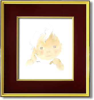 Amazon.co.jp: 色紙絵 少女絵 子ども絵【いわさきちひろの世界】額装品