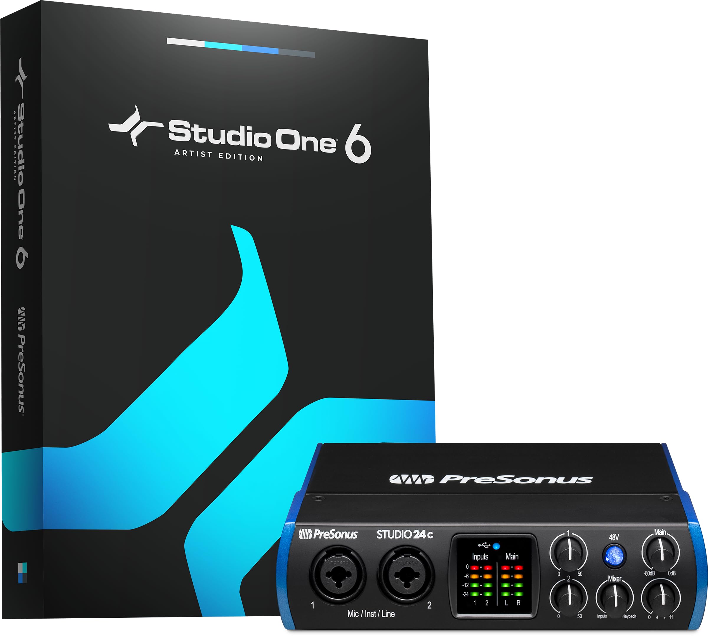 Amazon.com: PreSonus Studio 24c 2x2, 192 kHz, USB Audio Interface