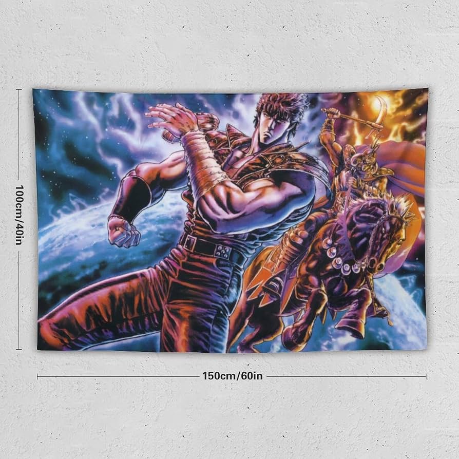 Amazon.co.jp: タペストリー 北斗の拳 ケンシロウ ラオウ 壁掛け