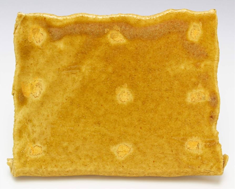 岩月竹光 作 黄瀬戸 巻板皿 5枚セット 岩月竹光 作 黄瀬戸 巻板皿 5枚