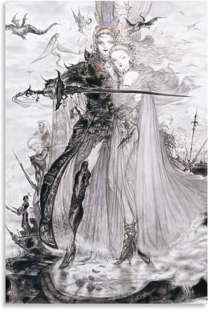 ファイナルファンタジー Ⅰ ファーストソード 天野喜孝 ポスター FINAL