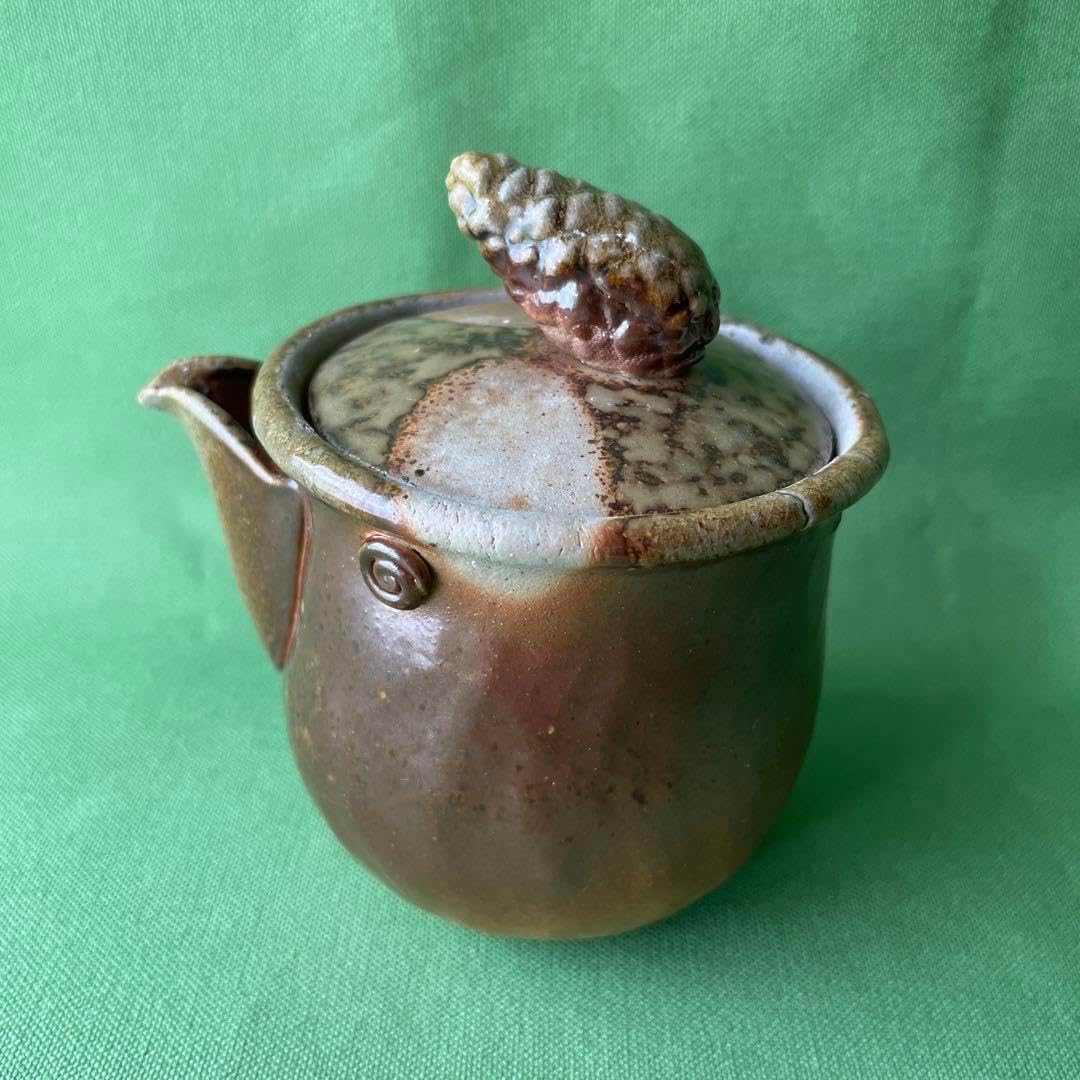 ㊾備前焼 宝瓶 登り窯 松 まつ マツ 手びねり 急須 ⑳備前焼 宝瓶 登り