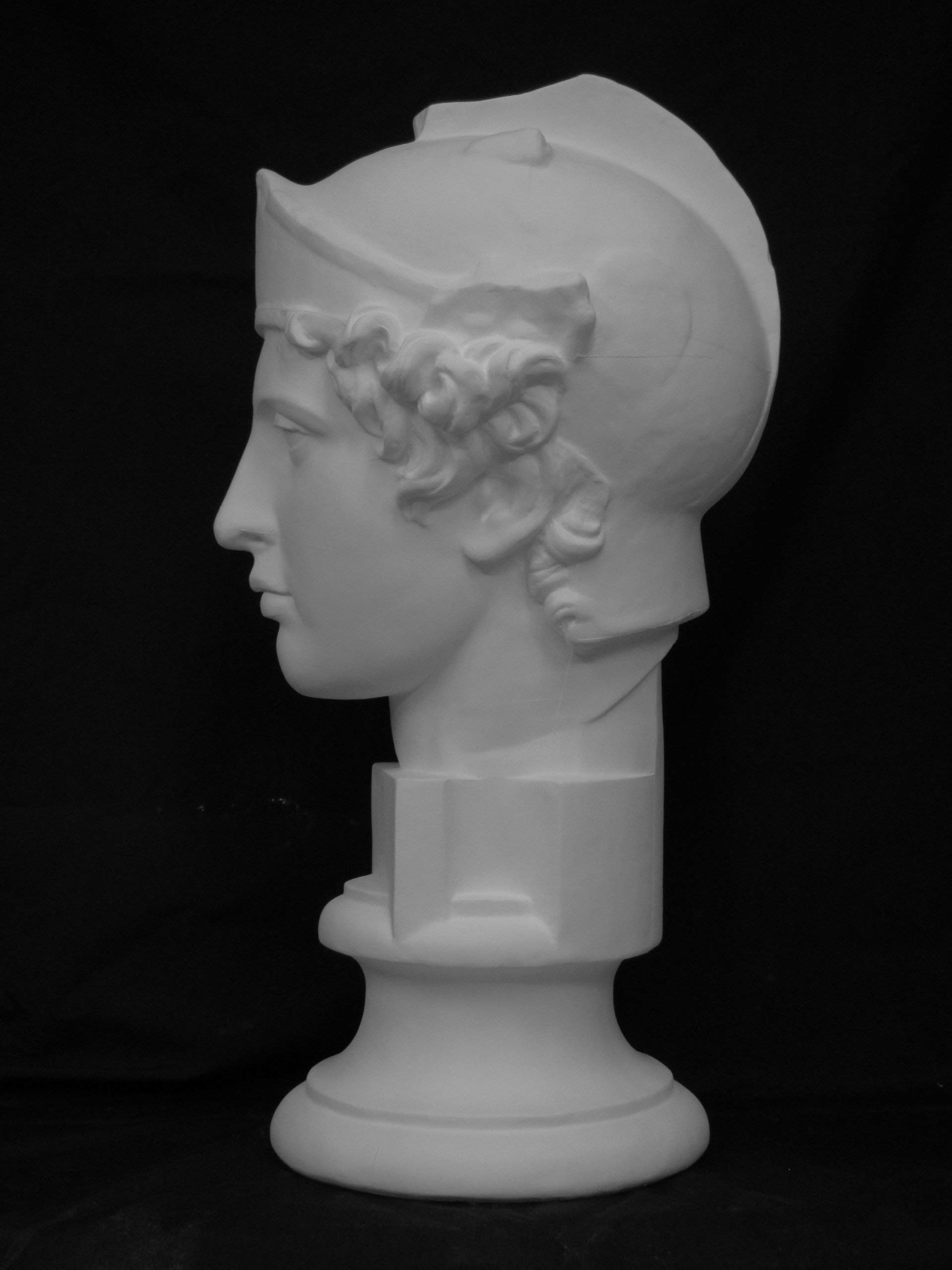 青年マルス 石膏像 青年マルス 首像 石膏像 デッサン 石川古代彫刻SS 美術