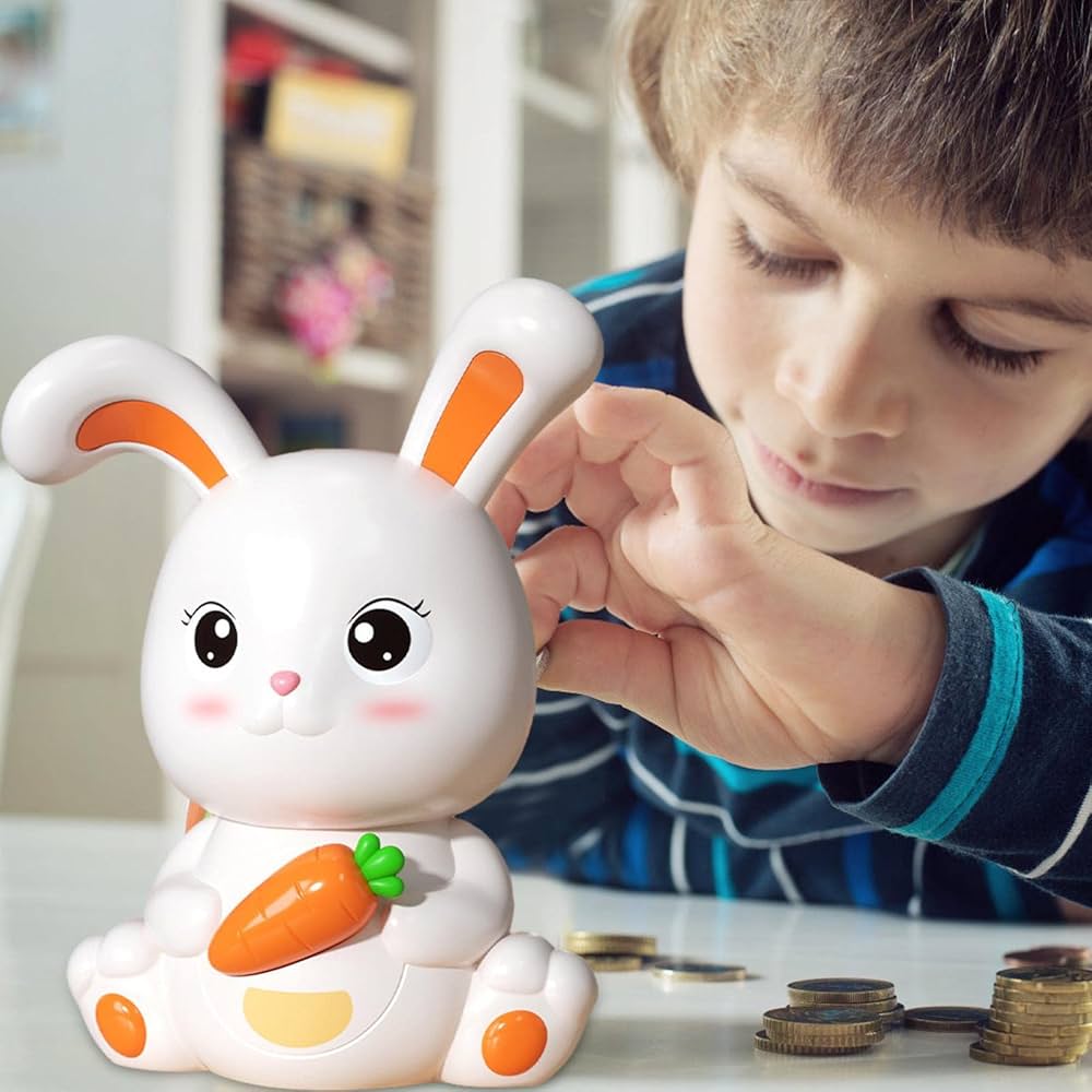 Amazon.co.jp: かわいいウサギの貯金箱,写真 かわいい貯金箱にんじんの