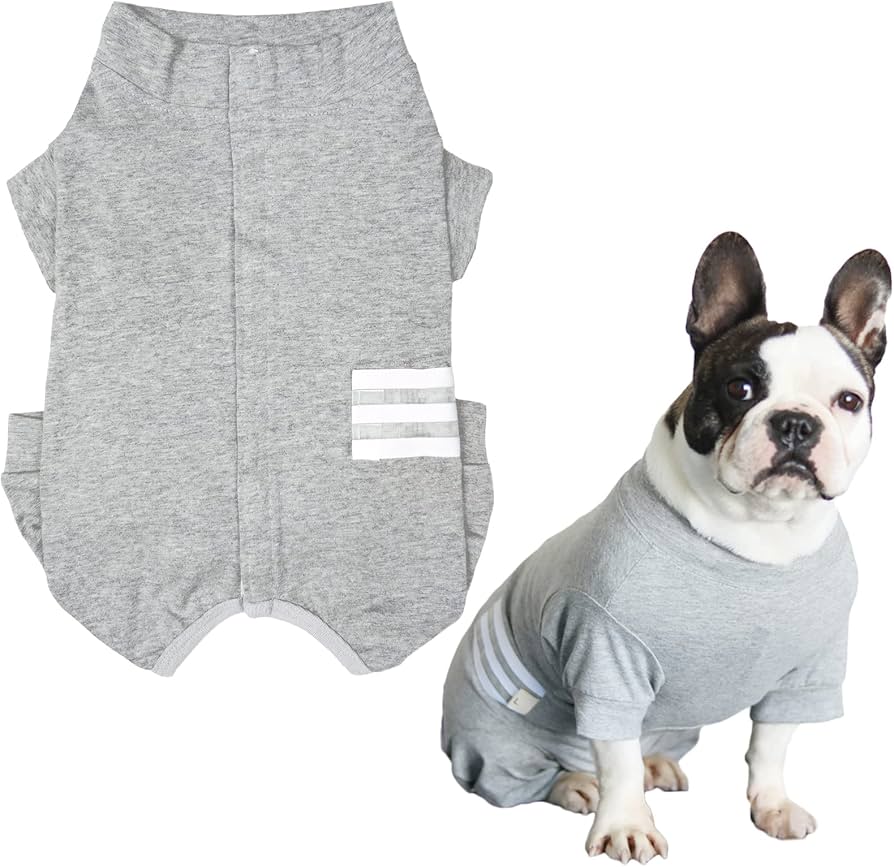 Amazon | KUVEELA PET 犬 服 犬術後服 術後ウェア フレンチブルドッグ