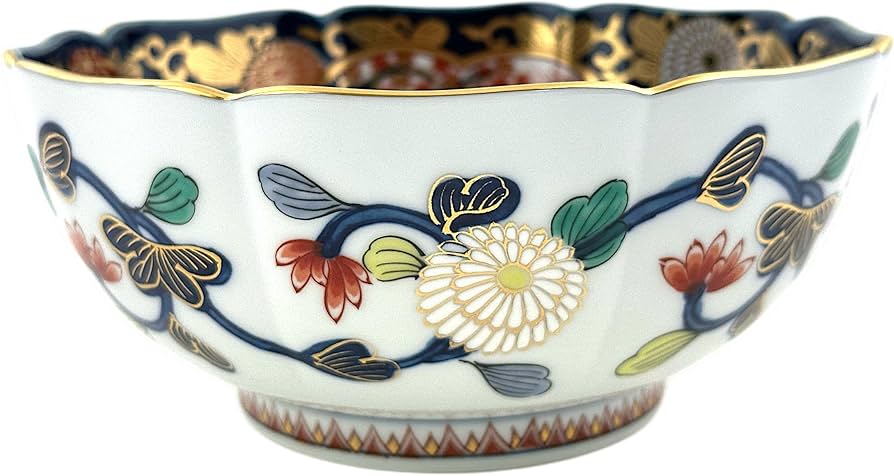Amazon.co.jp: 有田焼 琳派 古伊万里 様式 盛鉢 小 直径16cm 高さ7.5cm