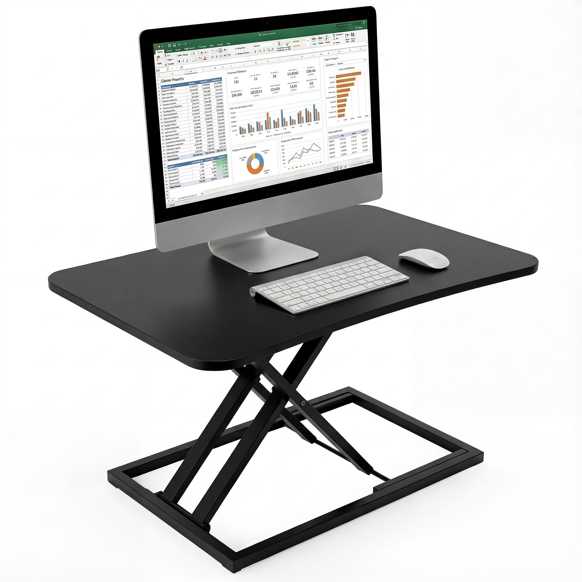 Amazon | スタンディングデスク 卓上 SHUWEI 天板サイズ73×47cm ガス圧