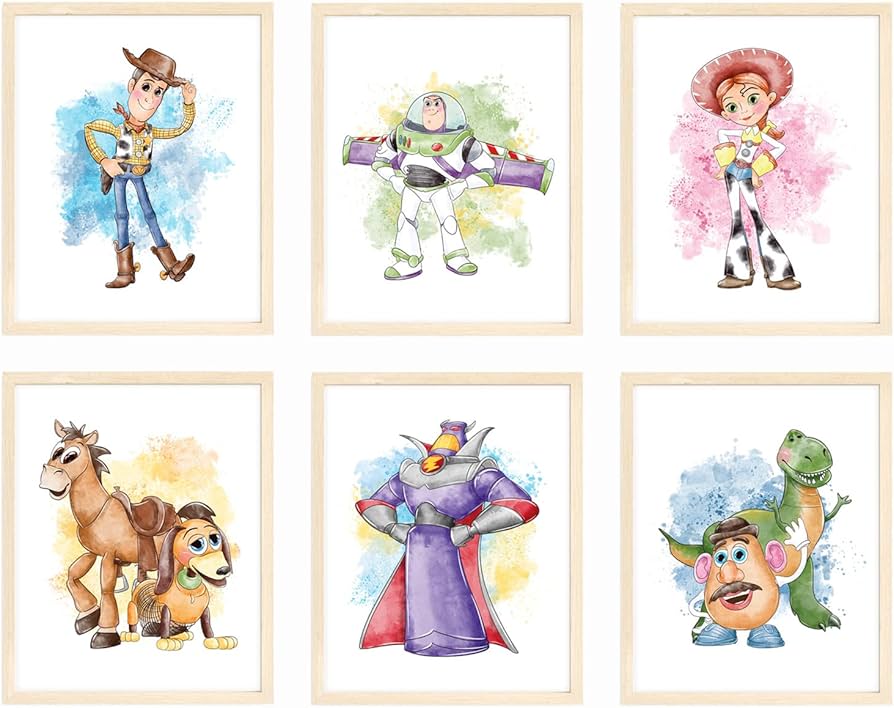 Amazon｜Nistio® トイ・ストーリー 水彩プリント トイ・ストーリー