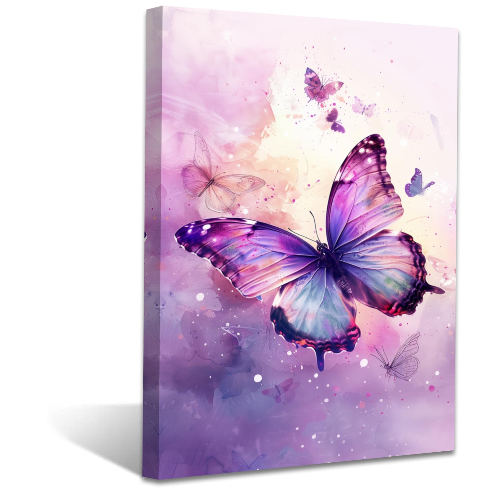 抽象的な蝶と顔のパステル画 抽象的な蝶と顔の