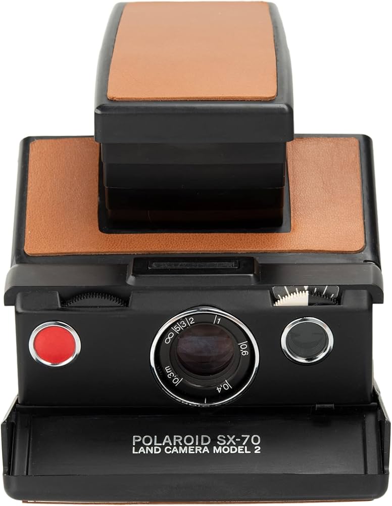 Amazon | Polaroid Sx-70 ブラックモデル2 ストラップとビンテージ
