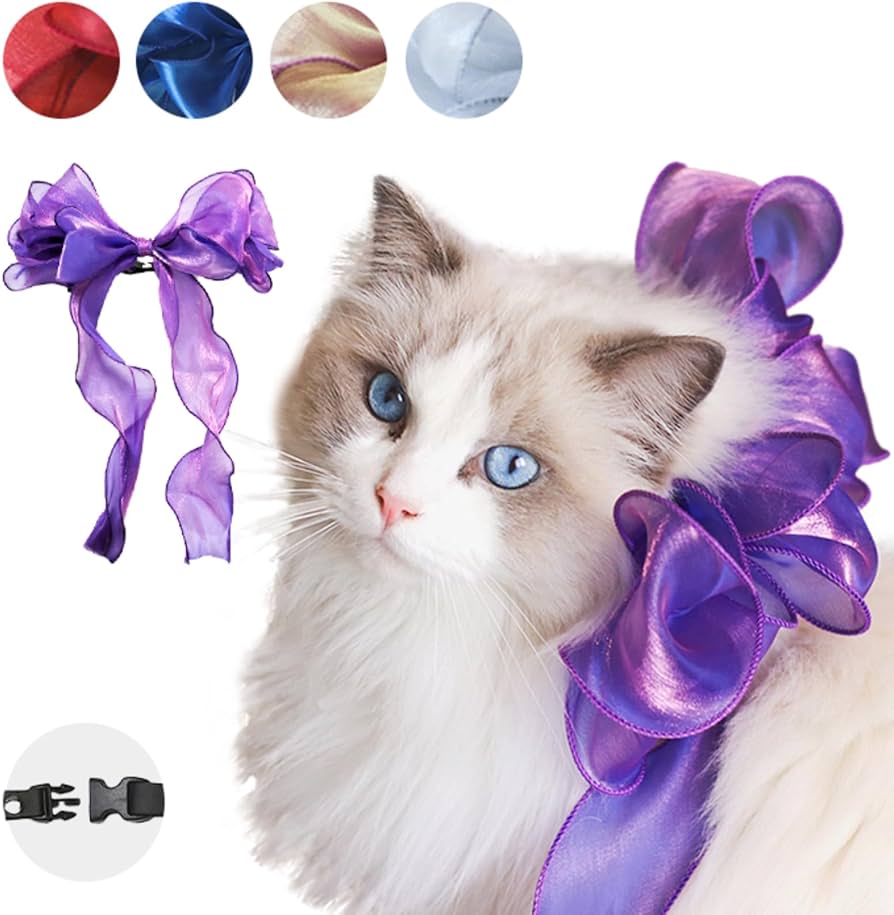 和風リボン、わんちゃん猫ちゃん用首輪