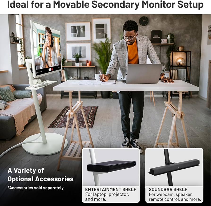 Amazon.com: WALL Seven Stand A2 High Type | Minimalist Rolling TV