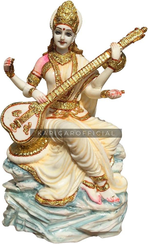 Amazon.co.jp: サラスヴァティ ムルティ 像 ヒンドゥー教 宗教 大理石