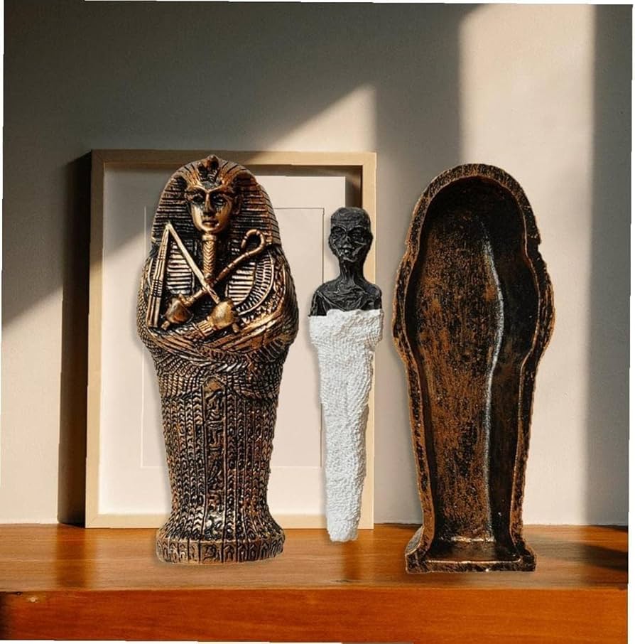 Amazon.co.jp: 古代エジプト エジプトの棺 ミイラの置物 樹脂 クラフト