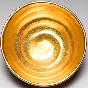 Amazon.co.jp: 佐々木松楽造嶋台茶碗共箱茶道具金銀箔正月初釜【e-148