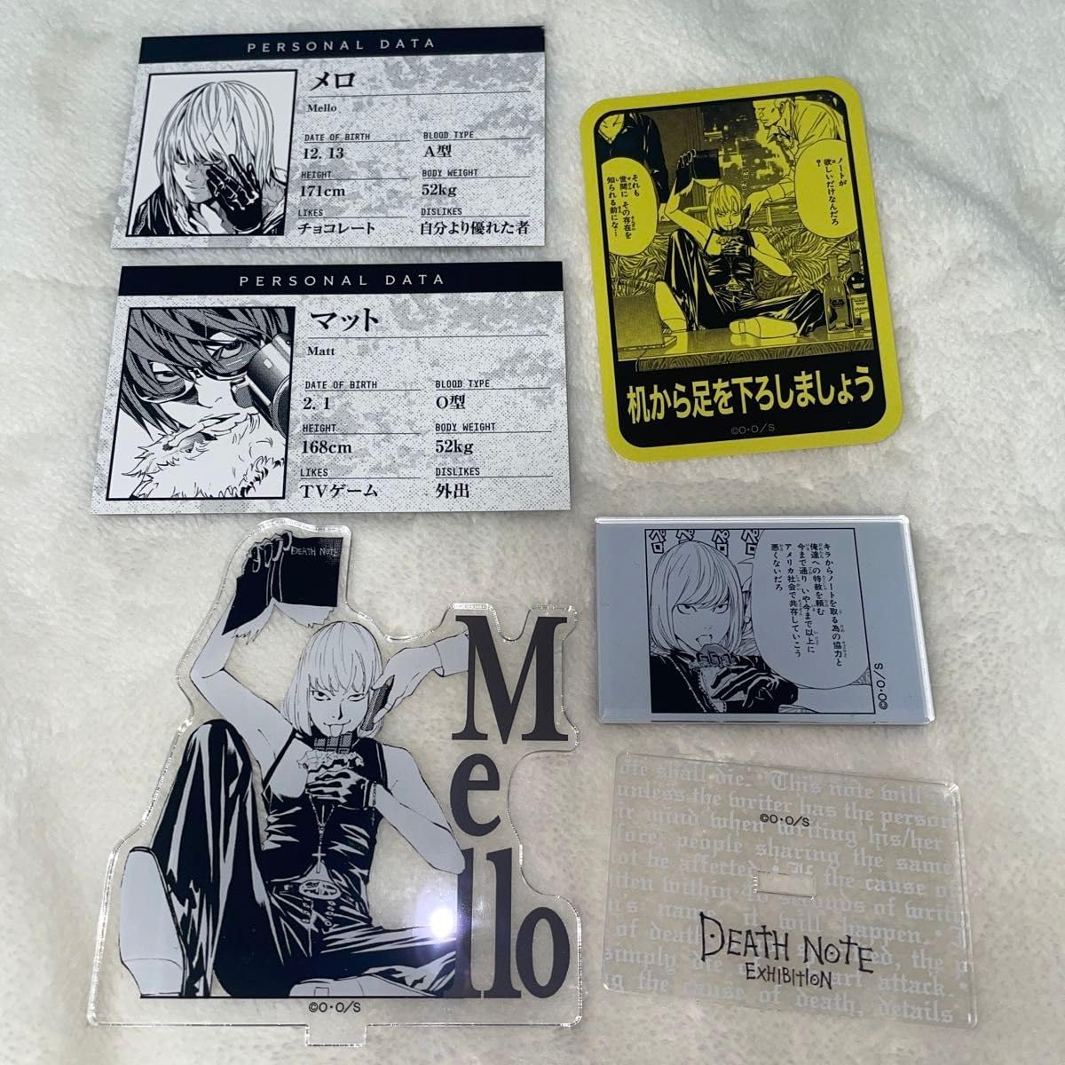 デスノート エキシビション メロ マット アクスタ ステッカー プロフ