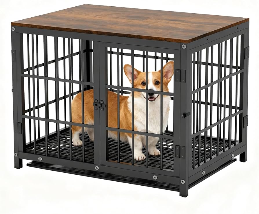 Amazon.co.jp: BingoPaw 犬用ケージ 屋根付き 小型犬 中型犬 大型 黒