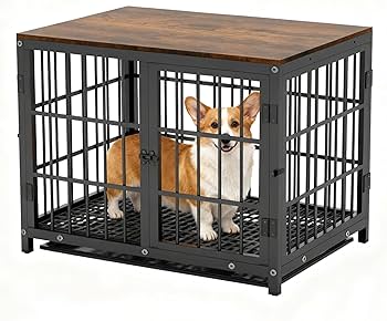 Amazon.co.jp: BingoPaw 犬用ケージ 屋根付き 小型犬 中型犬 大型 黒