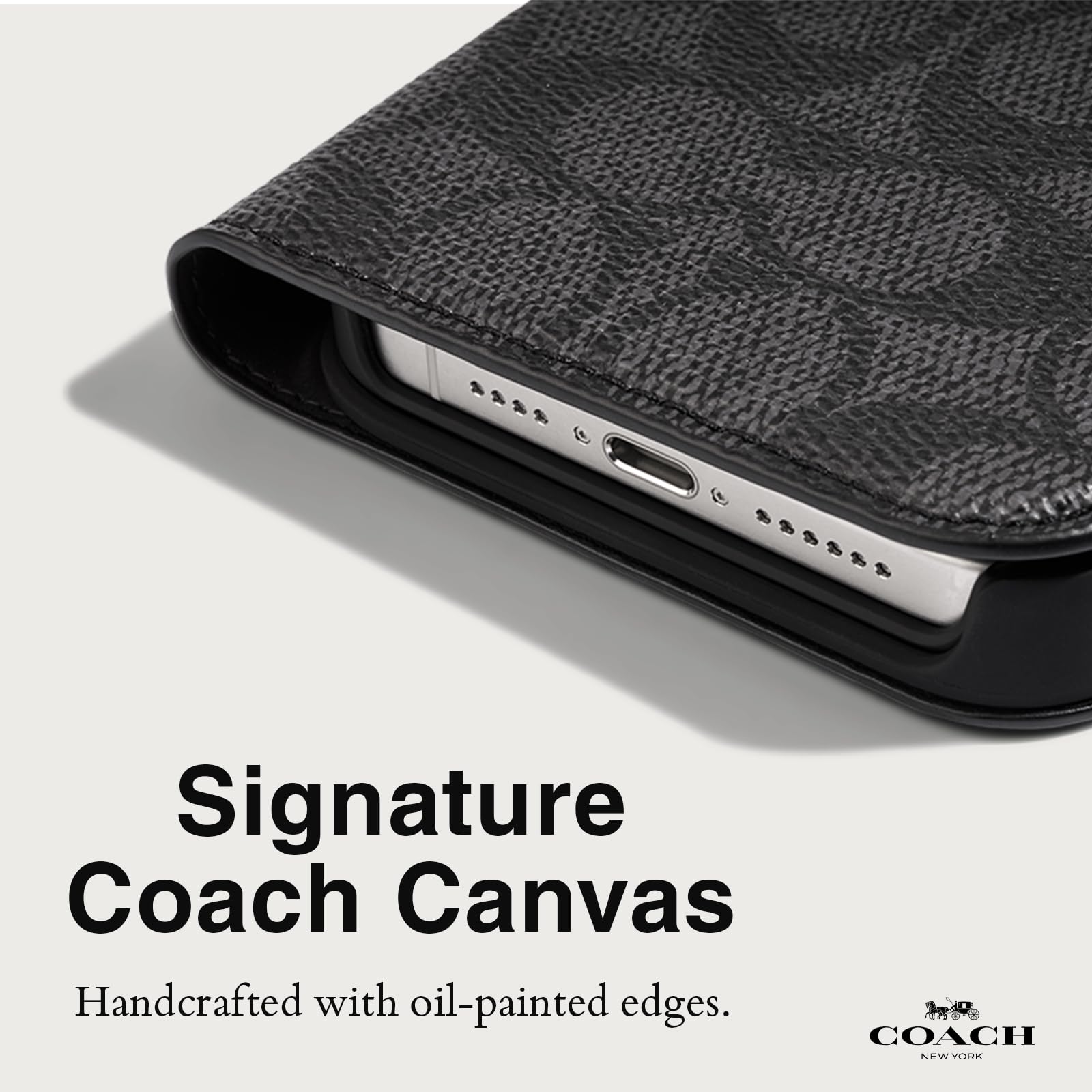 Amazon.com: Coach Wallet Folio iPhone 15 Pro Case, Compatible with