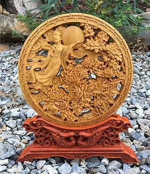 中国，木彫画，置物，インテリア