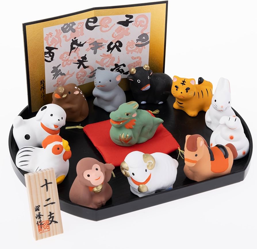 Amazon.co.jp: 瀬戸陶芸社 2024年 干支 置物 置き物 コンパクト 辰 龍