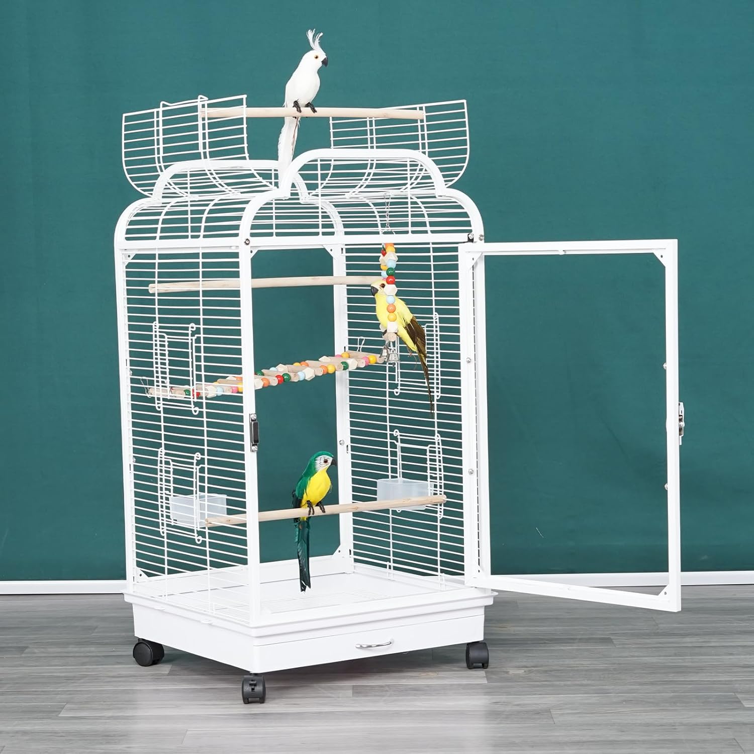 Ruexue 鳥かご 前後透明アクリルパネル 飛び散り防止 バードケージ