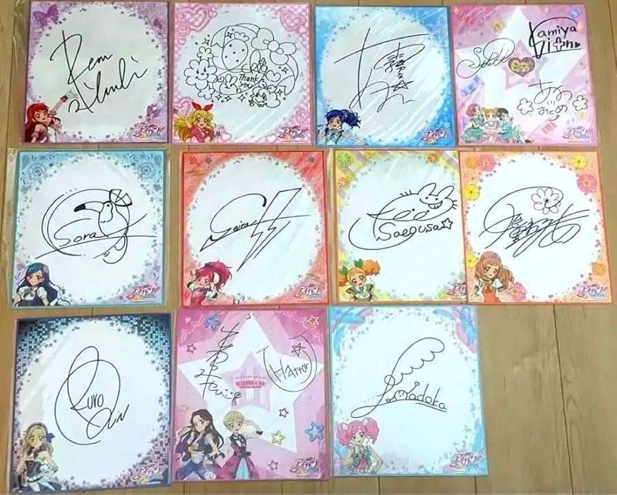 Amazon.co.jp: Aikatsu Sign, Shikishi Set, Ichigo Hoshimiya, Aoi