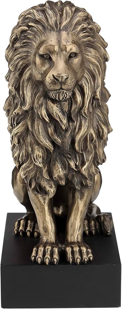 Amazon.co.jp: Veronese Design 8 7/8インチ プリスに座るライオン