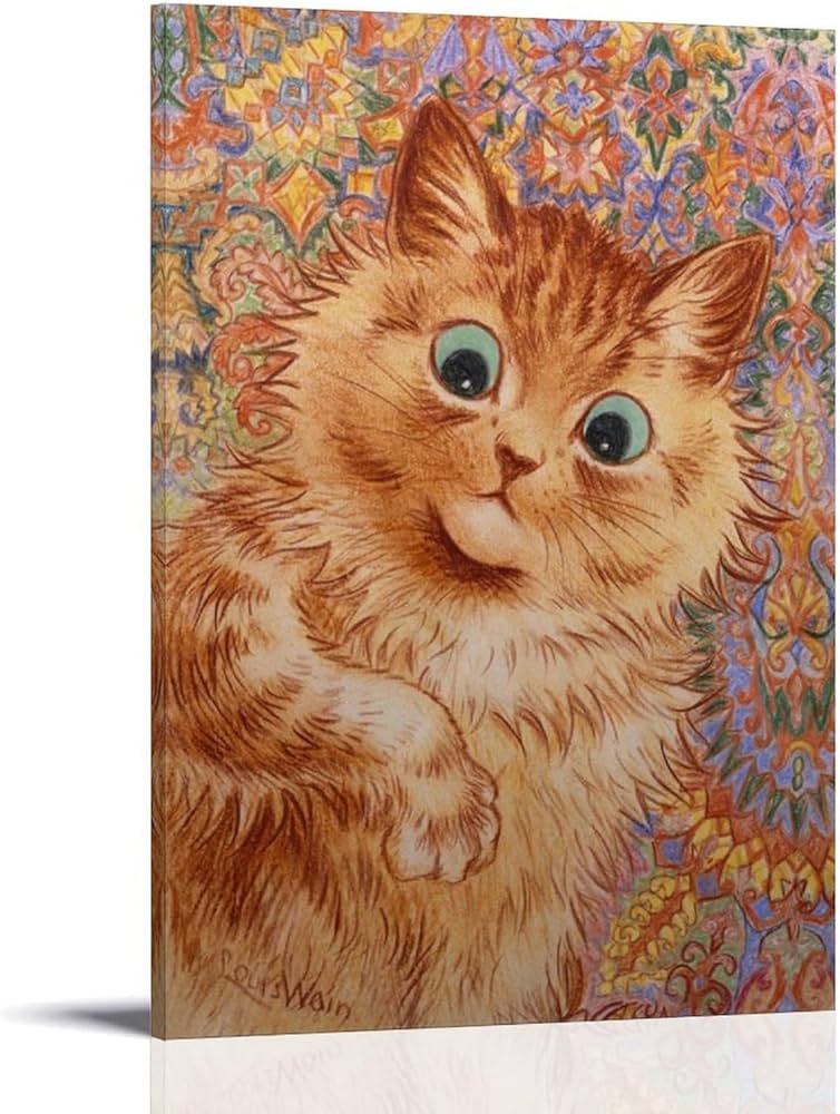 Amazon.co.jp: 有名画家ルイス・ウェインが描いた猫のシリーズアート