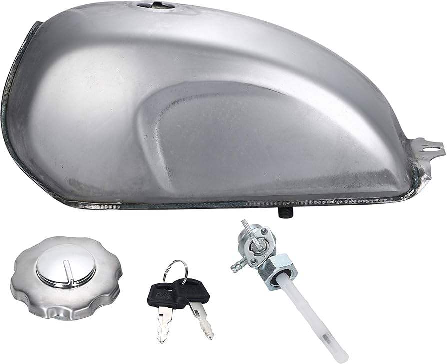 Amazon | バイク用 ガソリンタンク 9L タンクキャップ コック キー