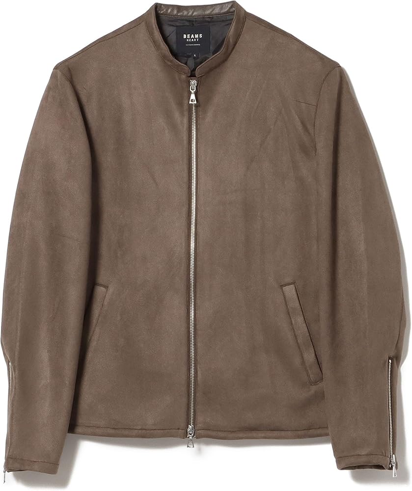 Amazon.co.jp: [ビームスハート] ブルゾン フェイクスエード シングル