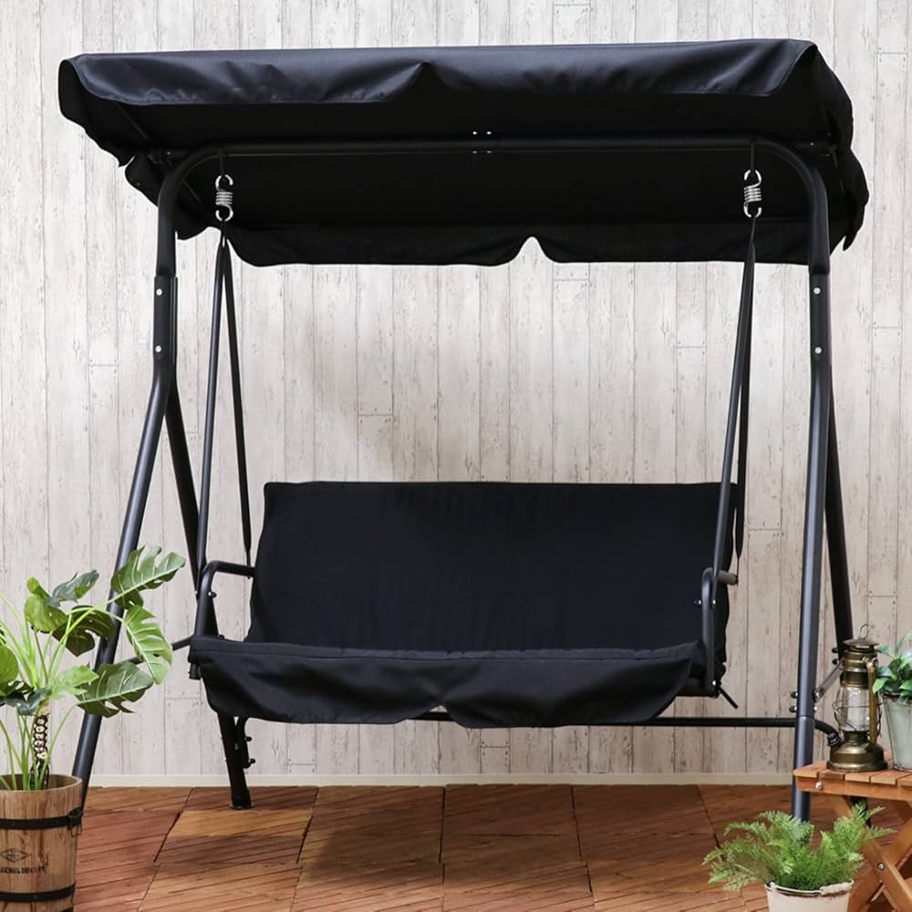 Amazon.co.jp: 不二貿易 ブランコ 2人掛け 屋外用 幅140×奥行110×高さ