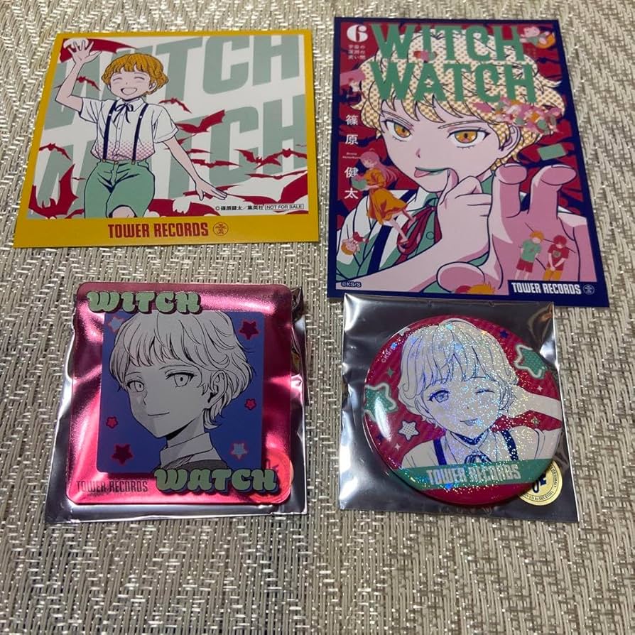 ウィッチウォッチ 55キャラ缶バッジ 応募 3個セット ウィッチウォッチ