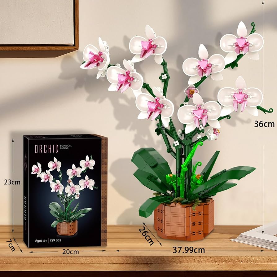 Amazon.com: Joniuuca Orchid Building Blocks Set with LED Light
