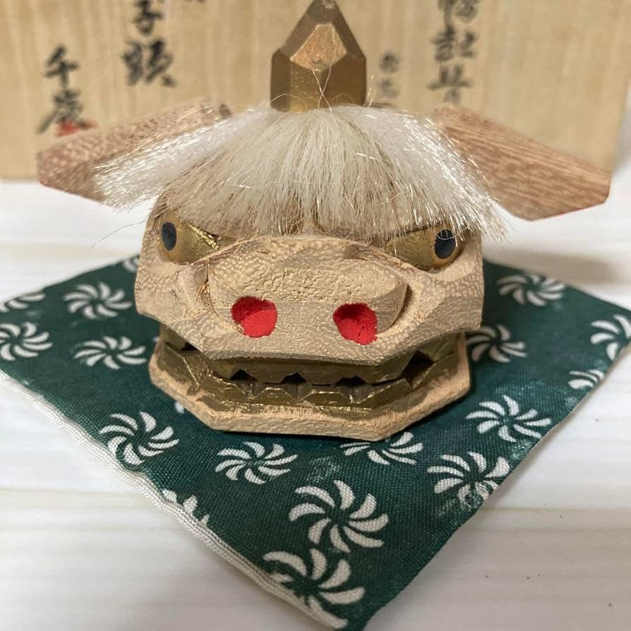 Amazon.co.jp: 加賀獅子頭 加賀八幡起上り 郷土玩具 加賀人形 縁起物