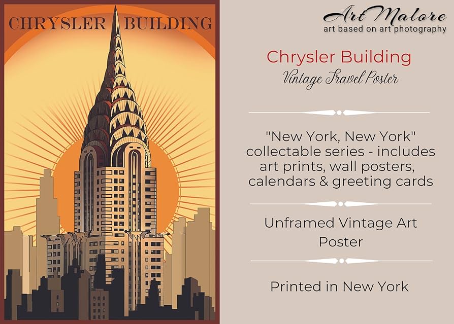 額装品/Chrysler Building/ポスター/アート/風景/モダン Amazon.com