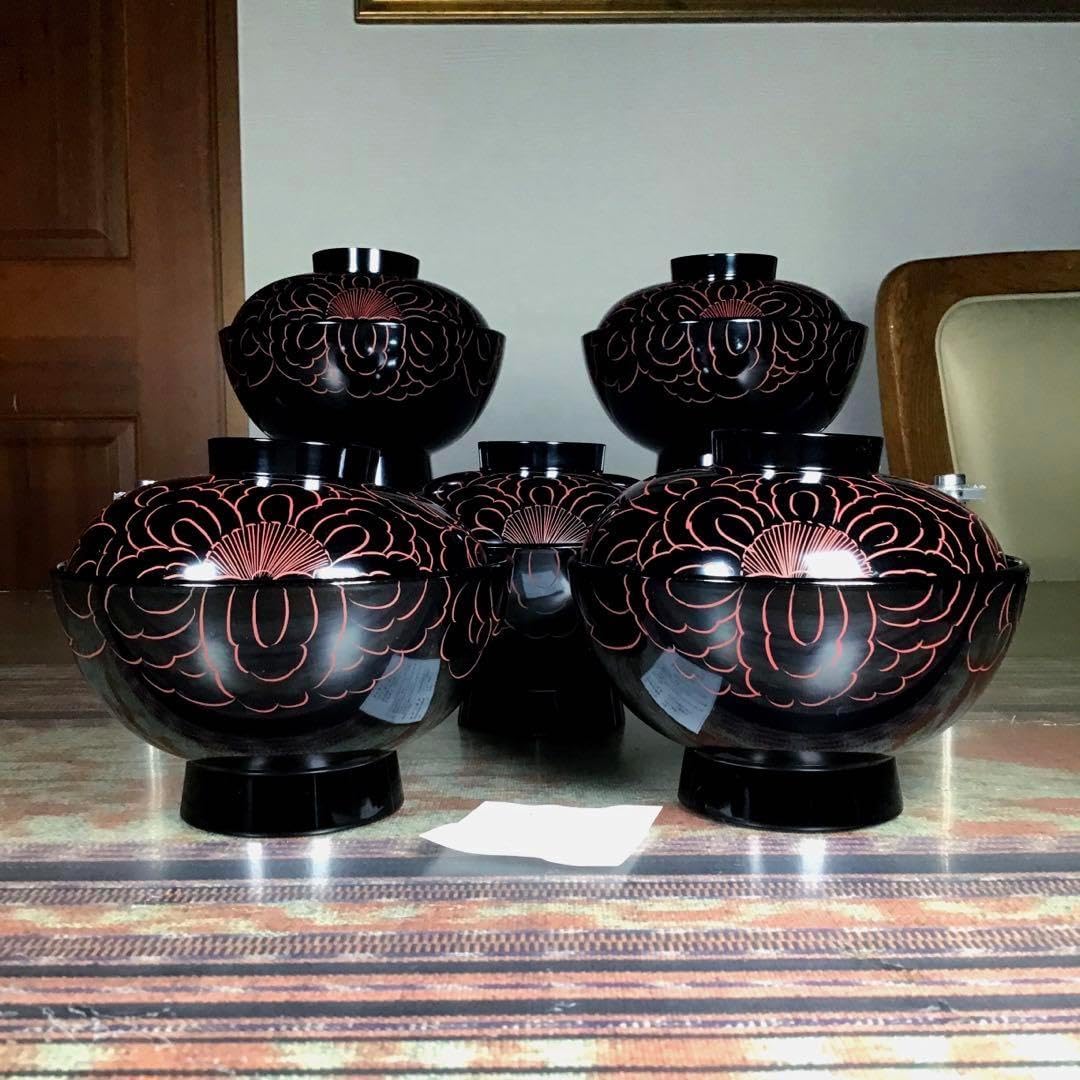 京漆匠 平安 象彦 松梅 久美椀 二客セット 蓋付きお吸い物 象彦 松梅