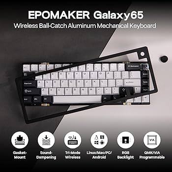 Amazon.com: EPOMAKER Galaxy65 Wireless QMK/VIA Mechanical Keyboard