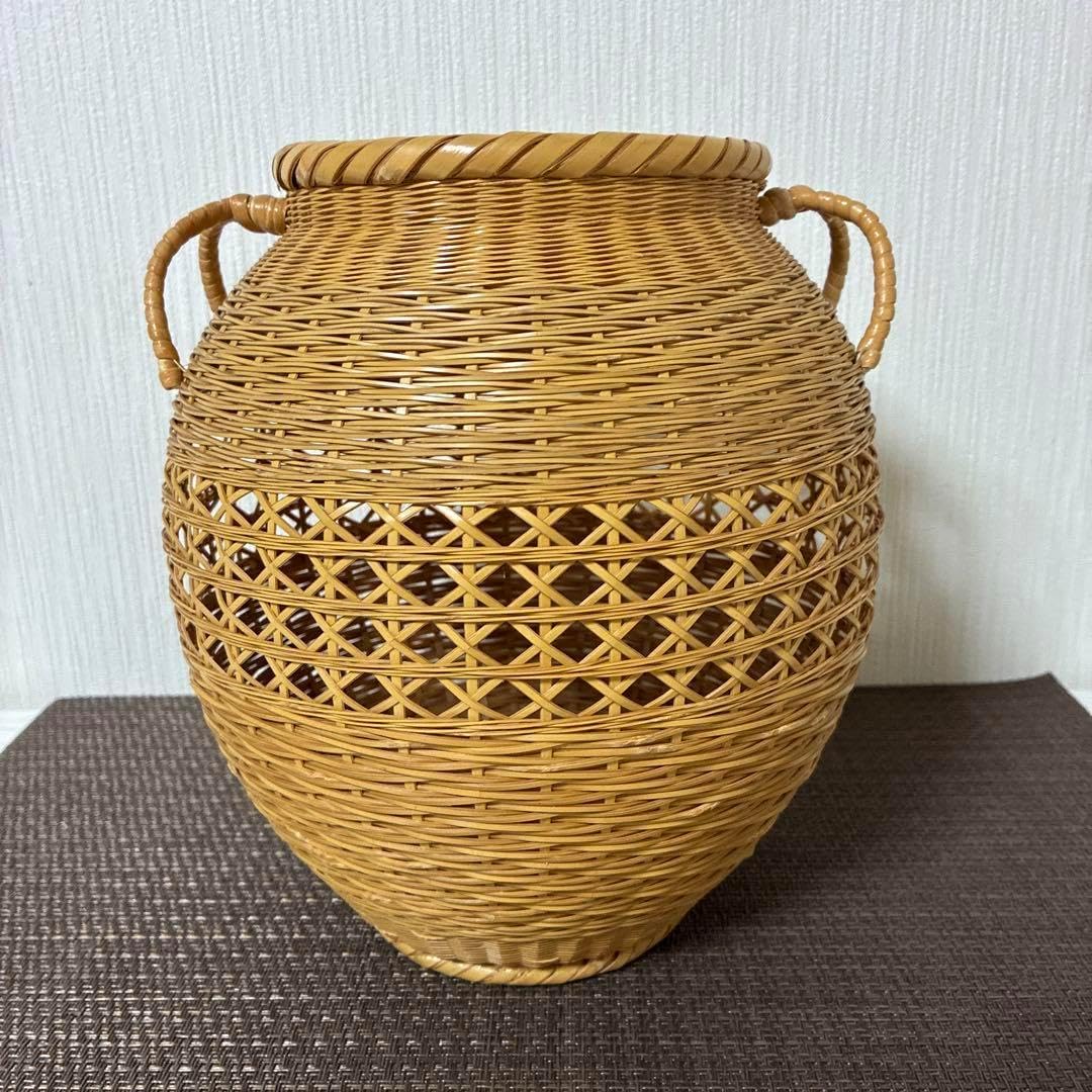 竹創 竹編み 竹細工 花籠 花入れ 竹編み ① 竹細工 虫 花入れ